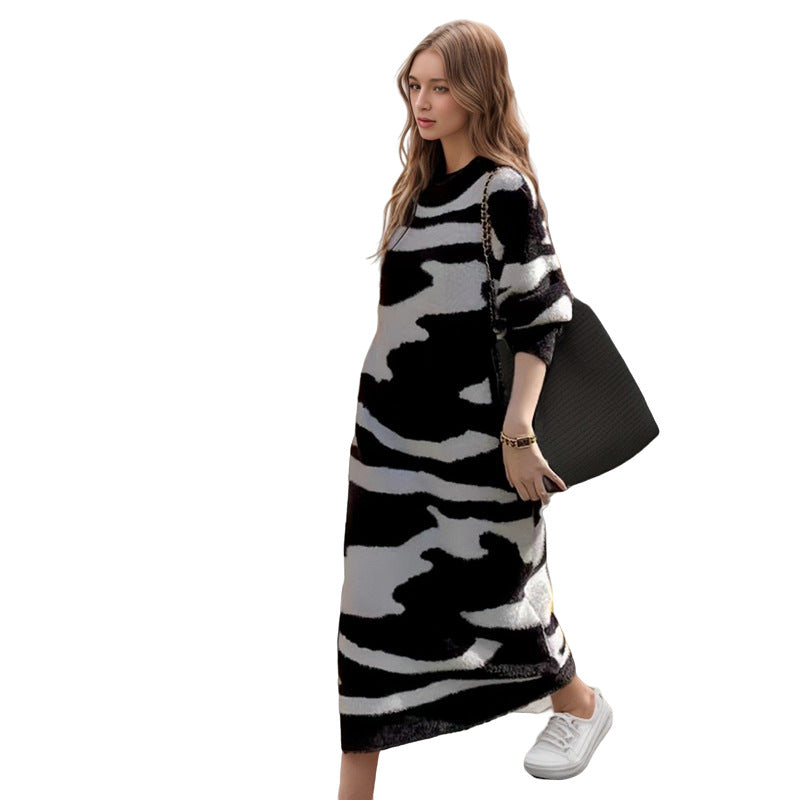 Women chunky knit sweater with graphic pattern Lune London