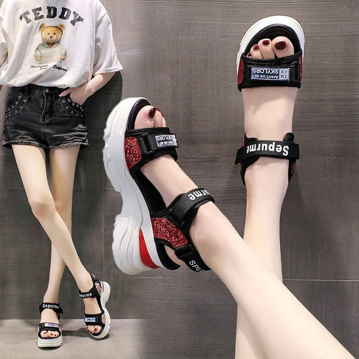 Chic and Stylish Women's Sport Sandals with Sparkling Strap Design