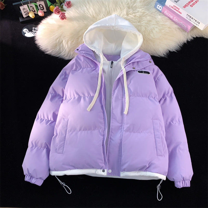 Ladies insulated winter coat with removable hood area Lune London