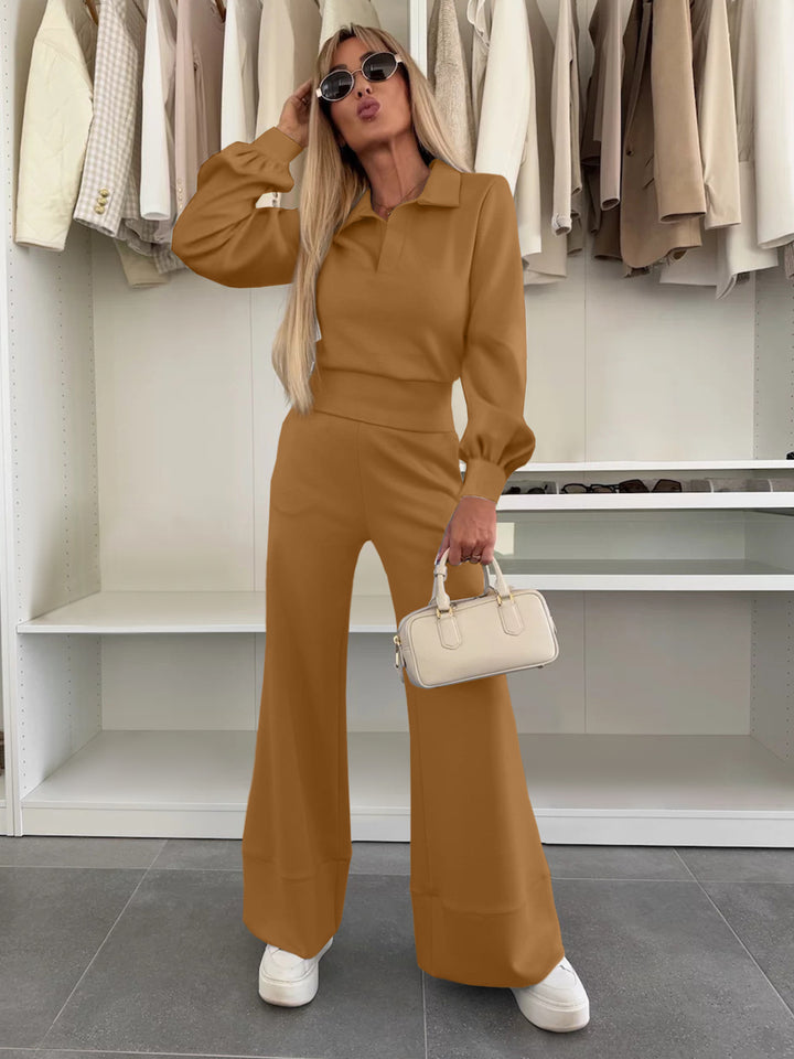 Ladies Stylish and Casual Jumpsuit with Wide Legs and Elegant Sleeves Lune London