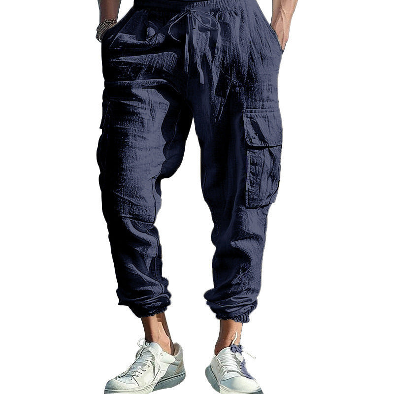 Men's cargo pants with elastic waistband and versatile pockets Lune London