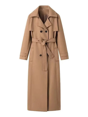 Women's trench coat with trendy cinching and double-breasted front Amarae