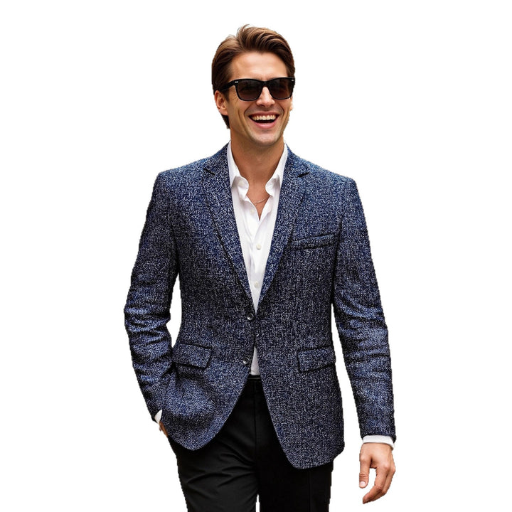 Modern structured jacket for men in fine fabric Lune London