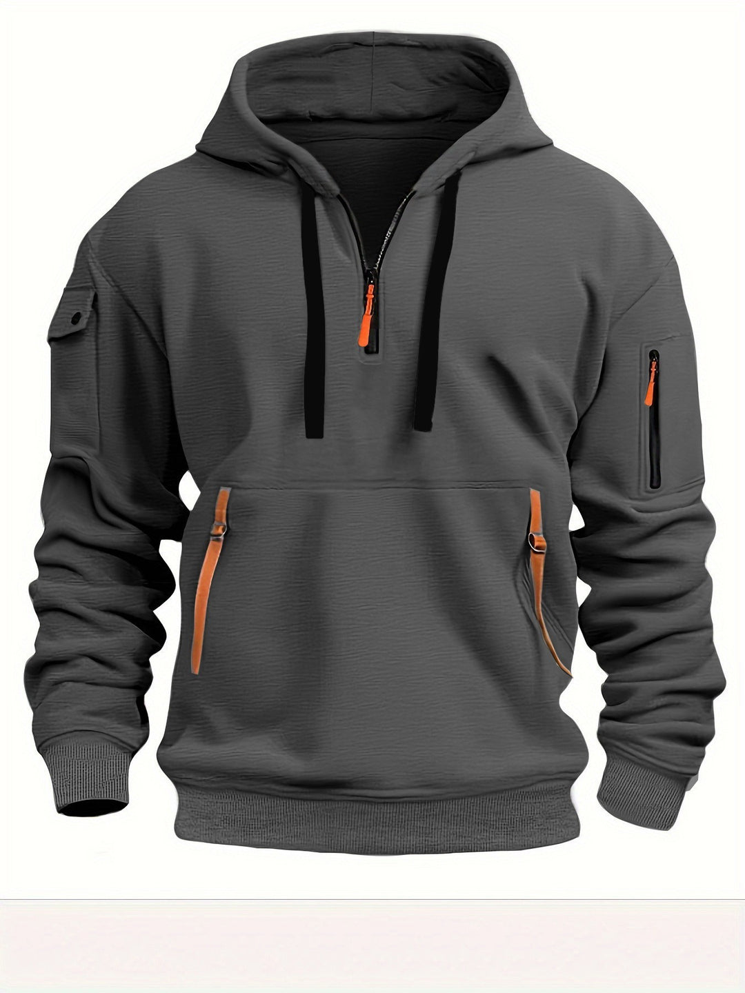 Men's functional hoodie with trendy zip pockets Lune London