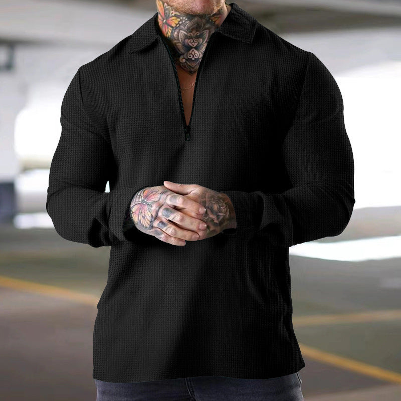 Elegant long-sleeved shirt for men with zipper Lune London
