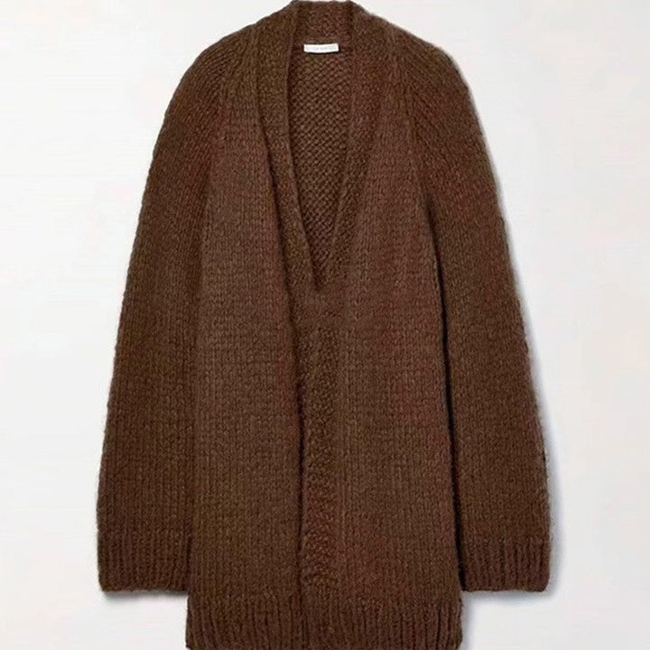 Cardigan Tricot Écourté Oversized pour Femmes Chic & Stil