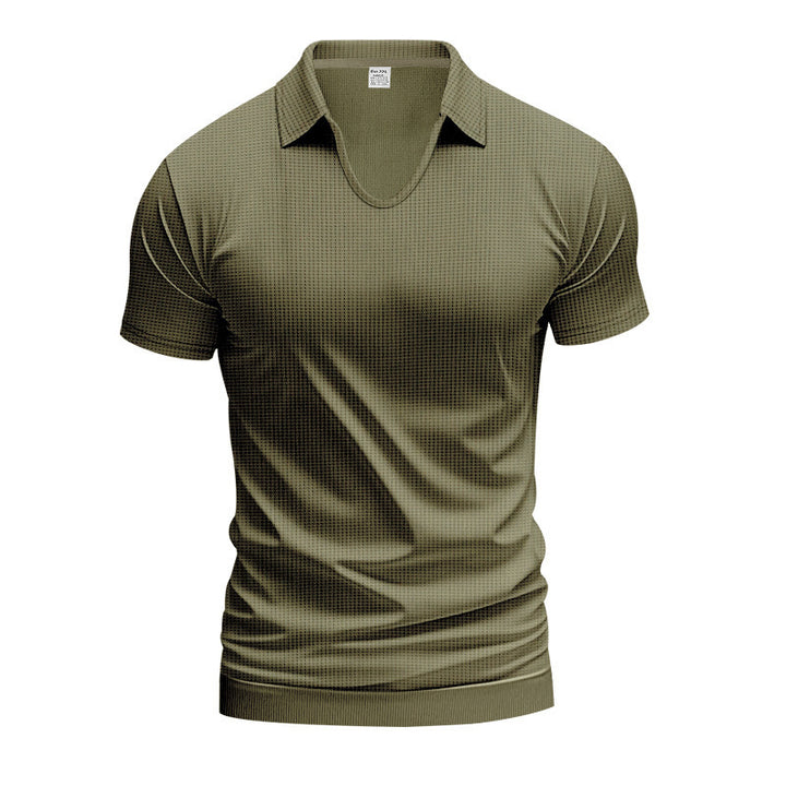 Short sleeve polo shirt for men with modern structured design Lune London