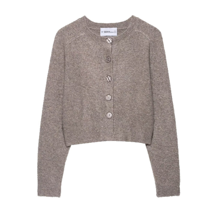 Women's knitted jacket with button placket and relaxed fit Lune London