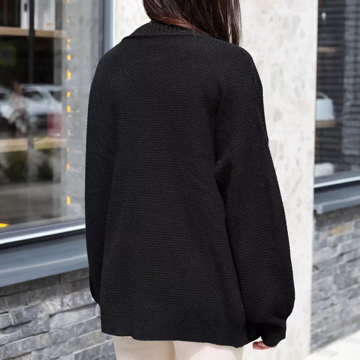 Cardigan surdimensionné pour femmes avec motif texturé et manches larges Chic & Stil