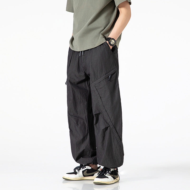 Casual cargo pants for men with adjustable elastic waistband and versatile pockets Lune London