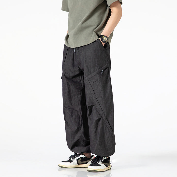 Casual cargo pants for men with adjustable elastic waistband and versatile pockets Lune London