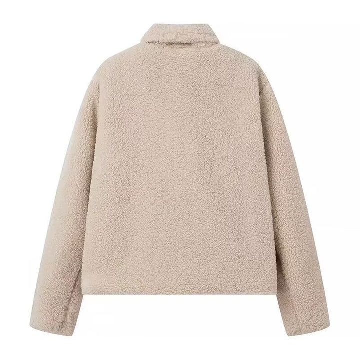 Loose-fit fleece jacket with practical zip for women Lune London