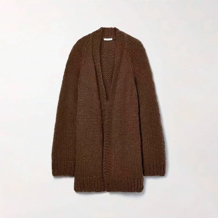 Manteau tricoté grande taille pour femmes Chic & Stil