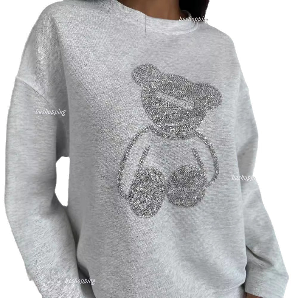 Casual tracksuit set for women with teddy shape pattern Amarae