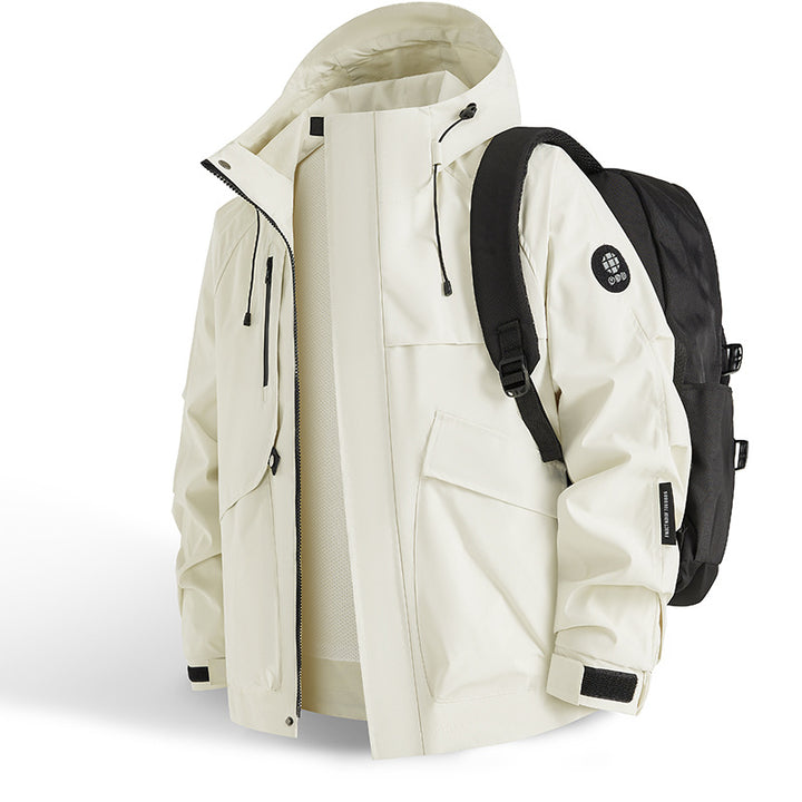 Outdoor technical jacket for men with an innovative pocket concept and breathable materials Lune London