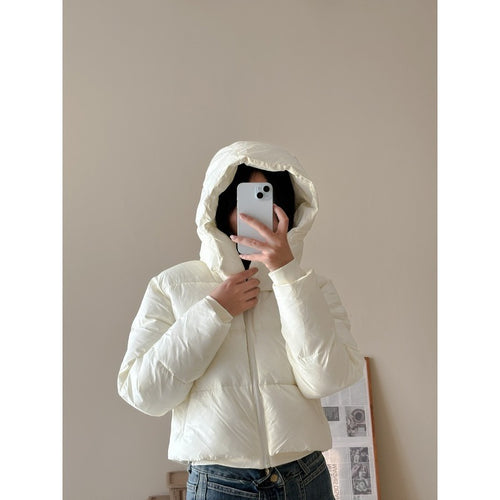 Ladies Short Quilted Cropped Jacket with Wide Lapel Amarae