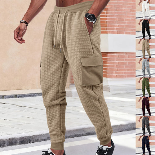 Men's cargo sweatpants with practical modern pockets and elastic waistband Amarae