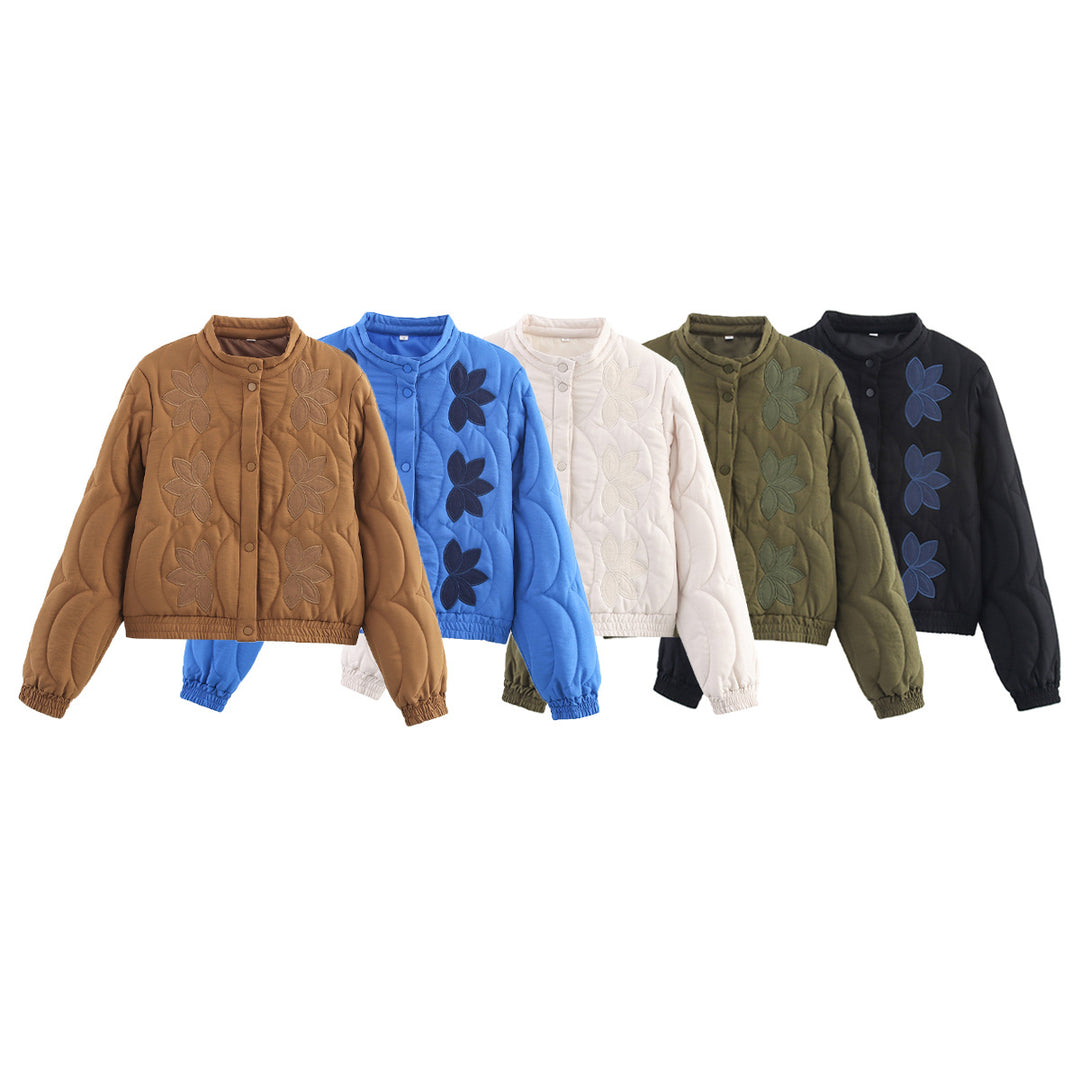 Women's jacket with floral design and elastic cuffs Lune London