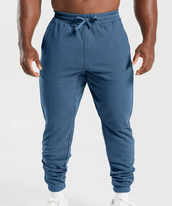Sporty men's jogger pants with elastic waistband and side pockets Lune London