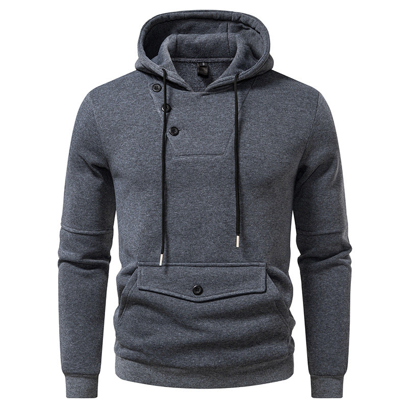 Men Stylish Hooded Sweatshirts with Chic and Stylish Button Details