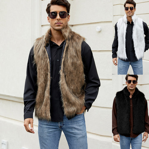 Faux fur vest for men with an elegant cut Amarae
