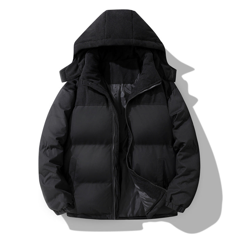 Women's quilted winter jacket with cord shoulder detail, hood, and two-way zip Amarae