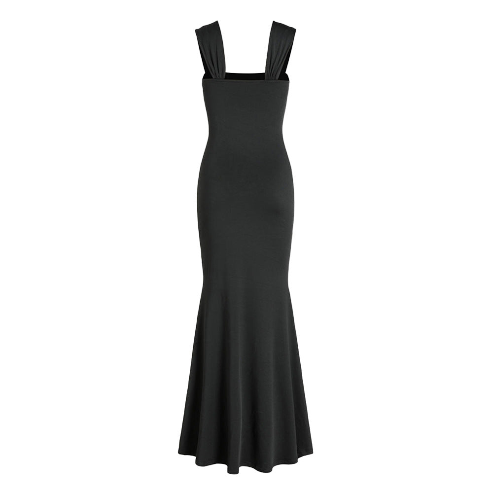 Robe maxi ajustée pour femme avec des détails drapés Chic & Stil
