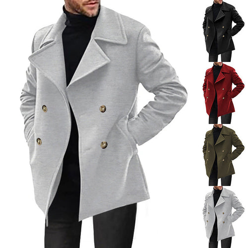 Amarae | Men's Classic Peacoat with Fashionable Lapels and Elegant Button Details