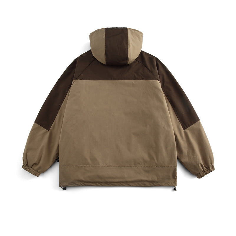 Unisex Boxy-Technical Hooded Jacket with Raglan Sleeves, Water-Repellent Shell and Drawstring Hem Amarae