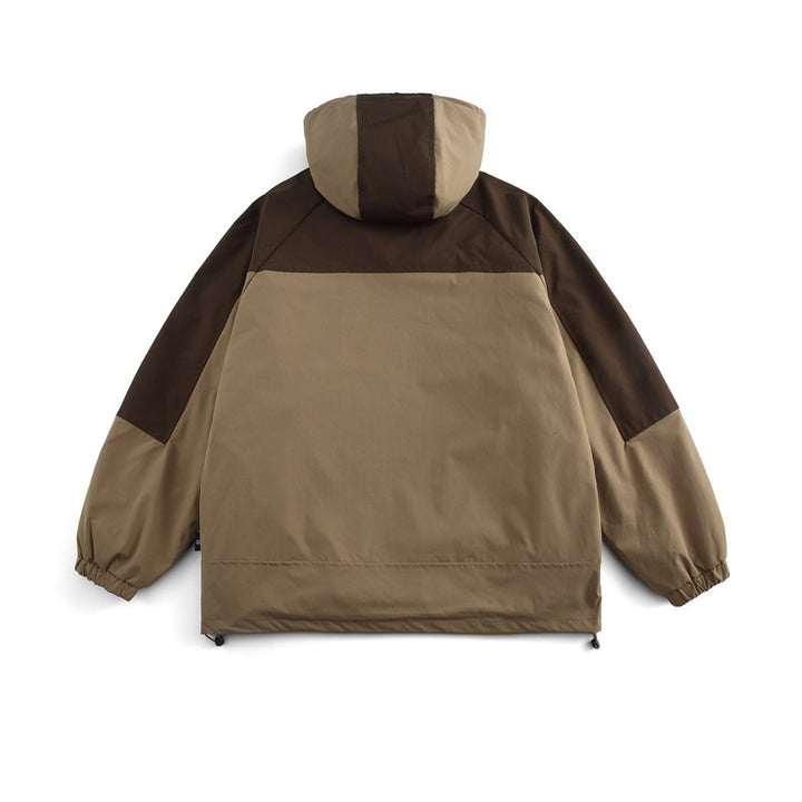 Unisex Boxy-Technical Hooded Jacket with Raglan Sleeves, Water-Repellent Shell and Drawstring Hem Amarae