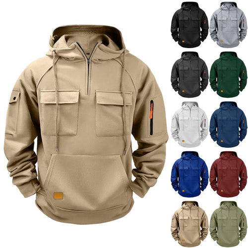 Men's hoodie with practical pockets and chic sporty design