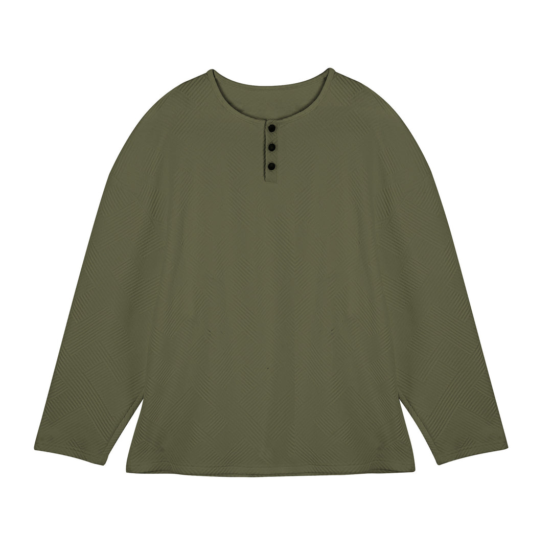 Long sleeve shirt for men with button-down collar and structured pattern Lune London