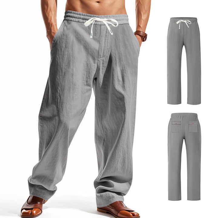 Light casual pants for men with elastic waist and practical pockets Lune London