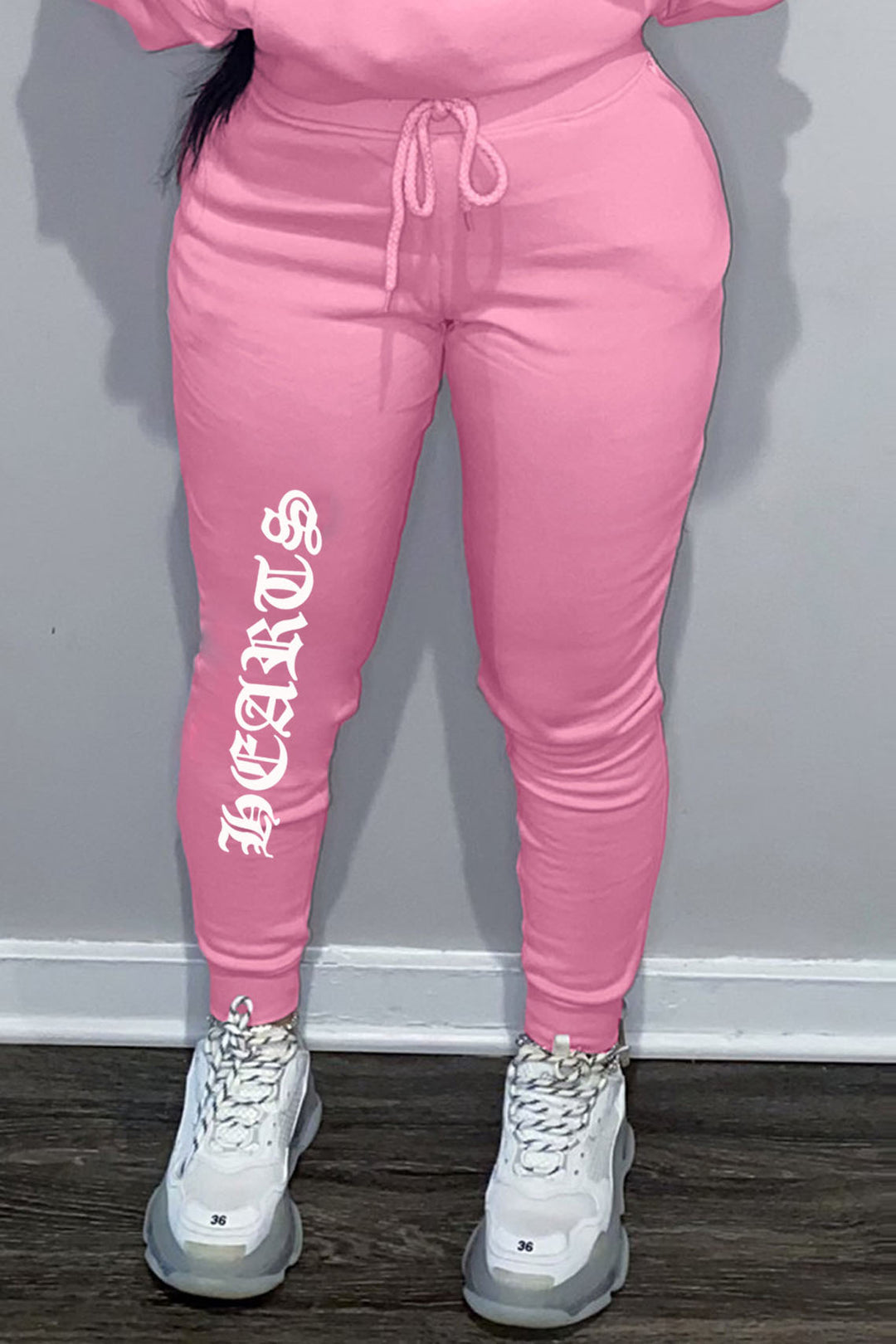 Comfortable women's joggers with side inscription Lune London