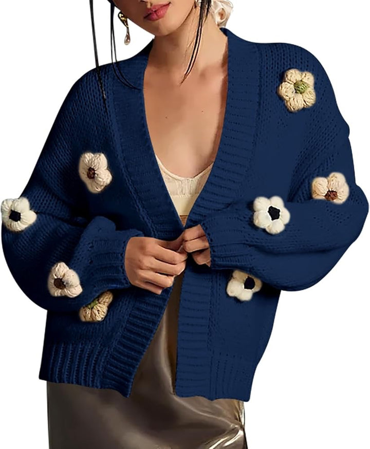 Ladies vest with floral appliqués Lune London