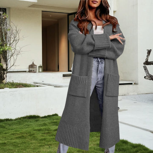 Women's chunky knit cardigan with pockets and loose fit Amarae