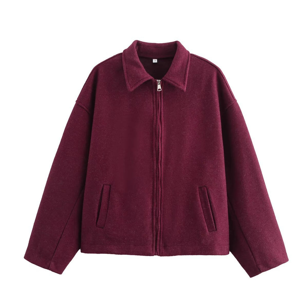 Casual oversized jacket for women with practical zipper Lune London