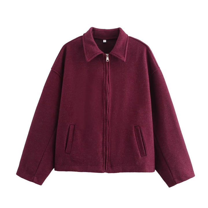 Casual oversized jacket for women with practical zipper Lune London