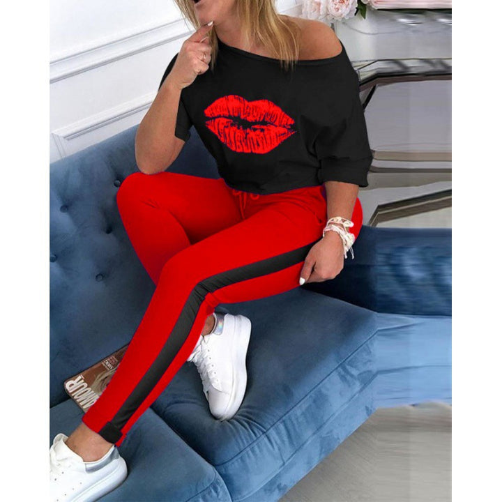 Women's sports leggings with a modern design in gradient colors with an elastic and high waist Lune London