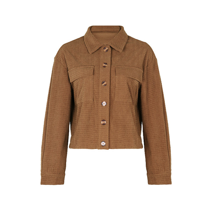 Corduroy jacket for women with pockets and buttonhole Lune London
