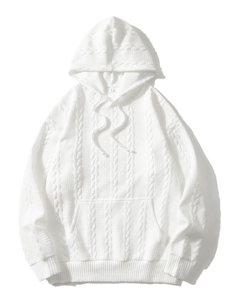 Men's hooded tracksuit tops with textured pattern Lune London