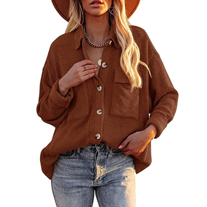 Casual overshirt jacket for women with texture and practical pockets Lune London