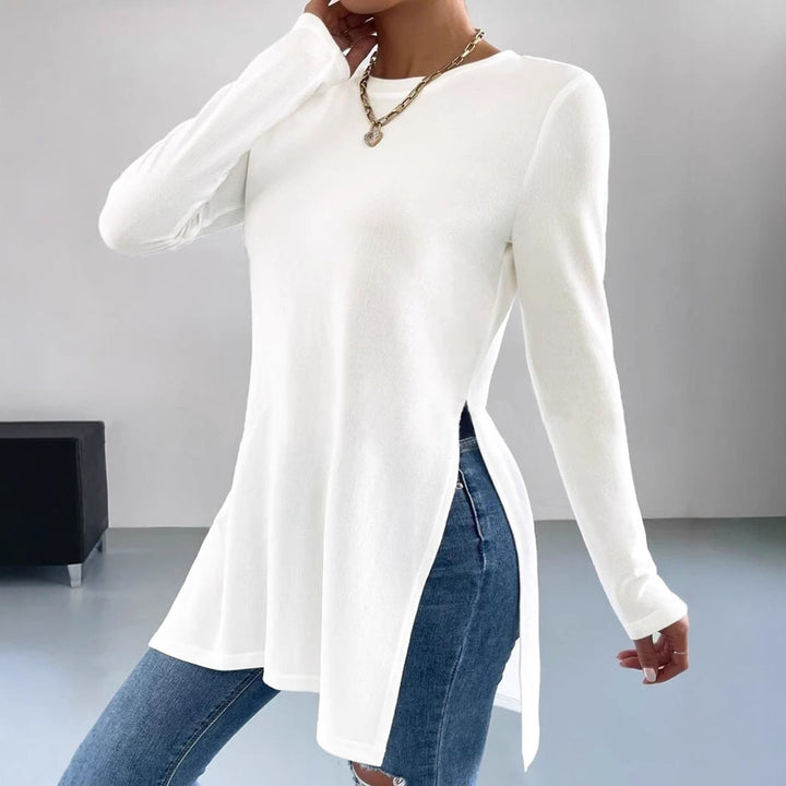 Ladies Longsleeve tunic with side slit details Lune London
