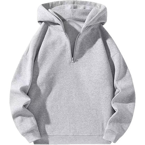 Hooded sweater for women with half zipper and soft inner lining Lune London