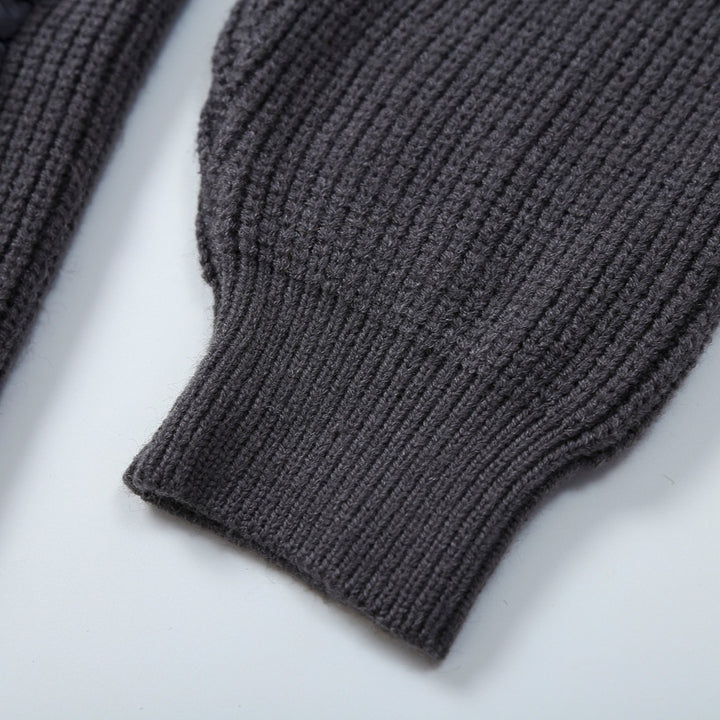 Women's knitted coat with quilted hood and padded pockets Amarae