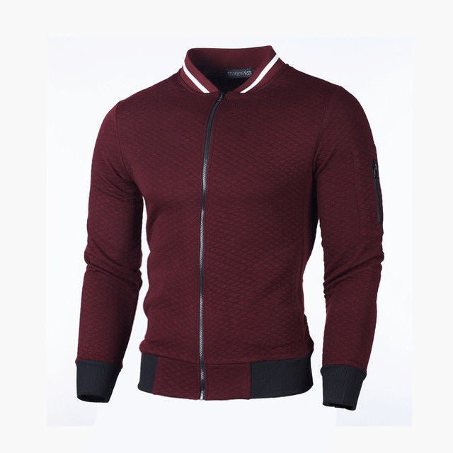Men's Sweat Jacket with High-Quality Structure and Secure Zip Pocket Lune London