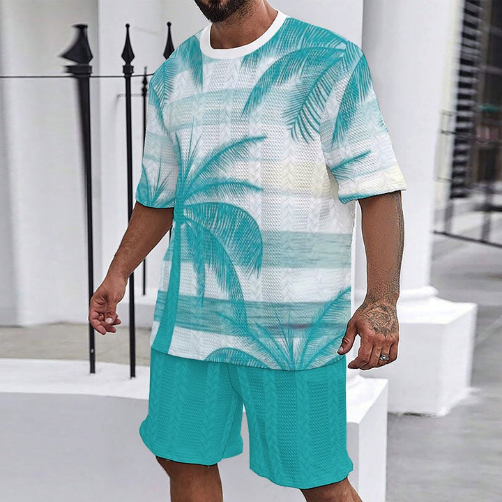 Casual men's set with floral print Amarae