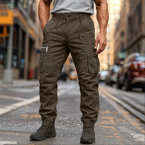 Men's cargo pants with multiple pockets and flexible fit Amarae