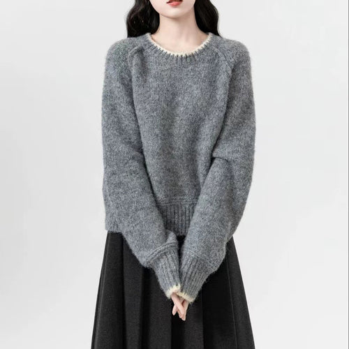 Ladies Soft Knit Sweater with Loose Fit and Long Sleeves Amarae