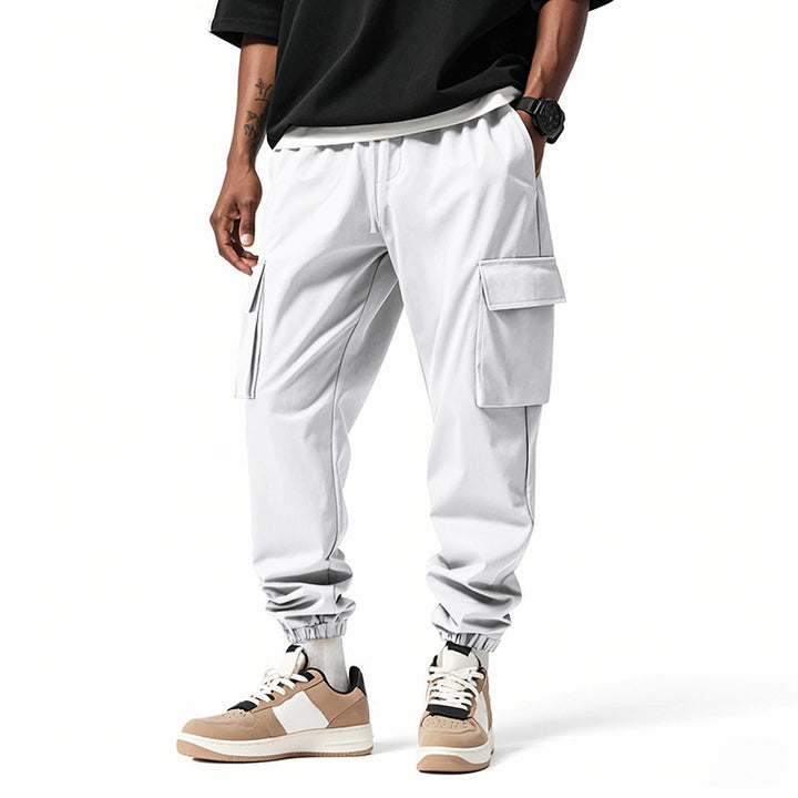 Men's cargo style leisure pants with elastic waist Lune London